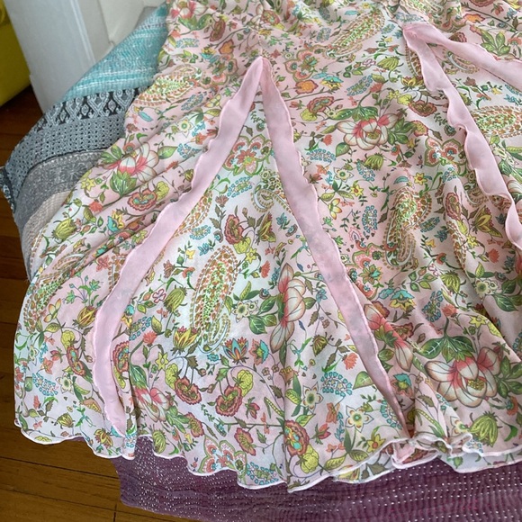 No Boundaries Paisley Festival Coquette Cottagecore Maxi Slip Skirt Size MD - Picture 11 of 12